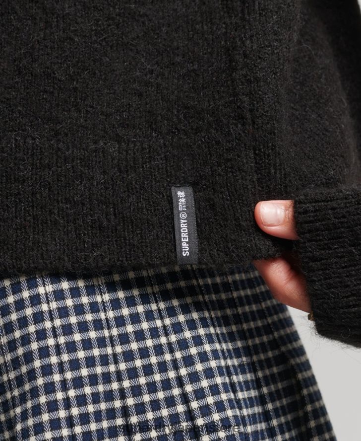 ヴィンテージ エッセンシャル モックネック セーター 女性 Superdry 衣類 黒 2J62PZ6531
