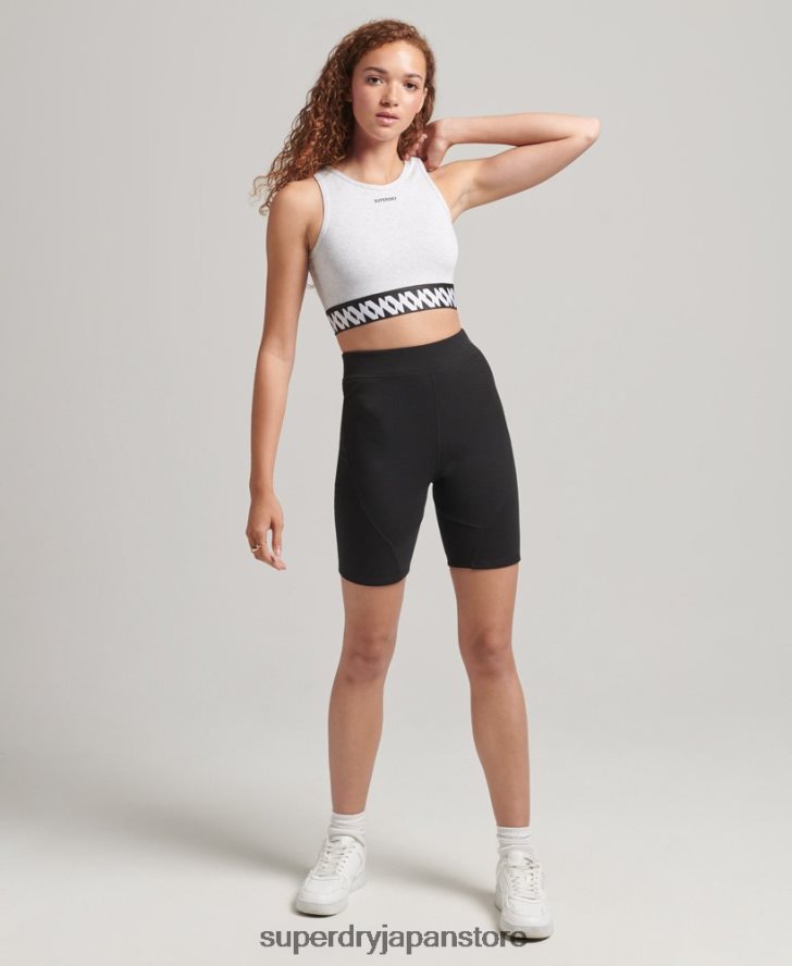 エラスティックロゴグラフィックブラトップ 女性 Superdry 衣類 グレー 2J62PZ6533