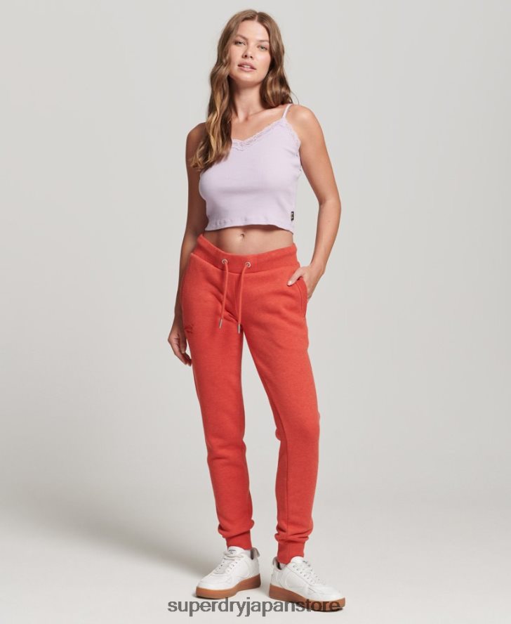 オーガニックコットン エッセンシャルロゴ ジョガー 女性 Superdry 衣類 オレンジ 2J62PZ6537