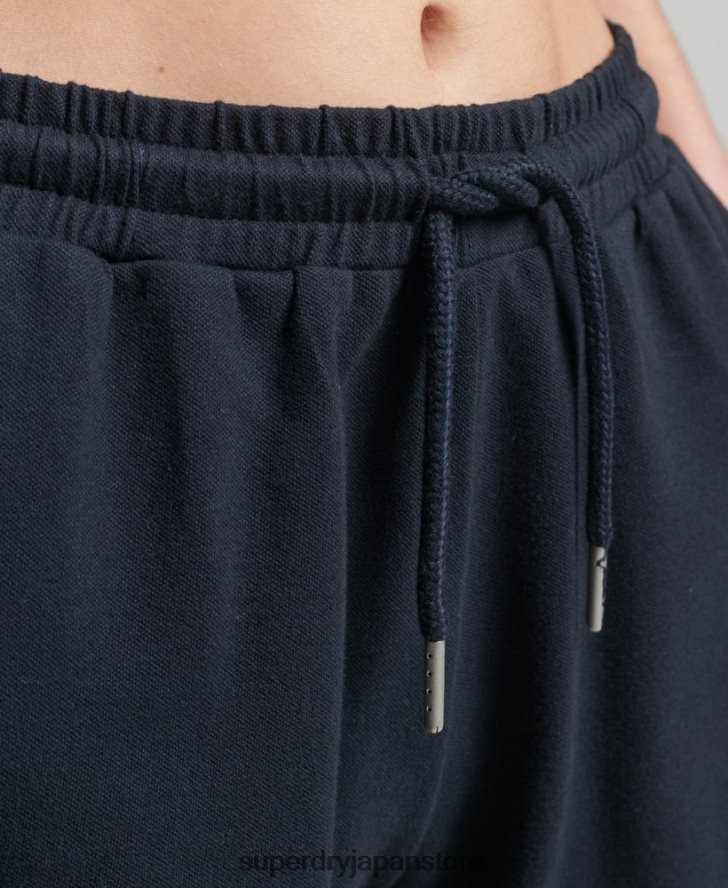 オーガニックコットン ヴィンテージストライプ レーサーショーツ 女性 Superdry 衣類 海軍 2J62PZ6542