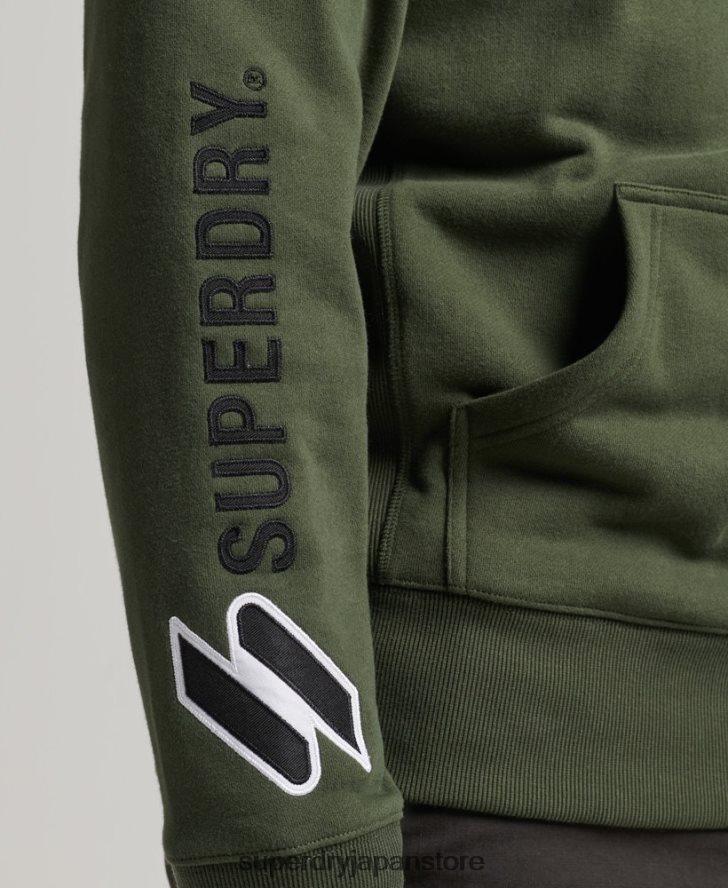 アップリケパーカー 男性 Superdry 衣類 カーキ 2J62PZ654
