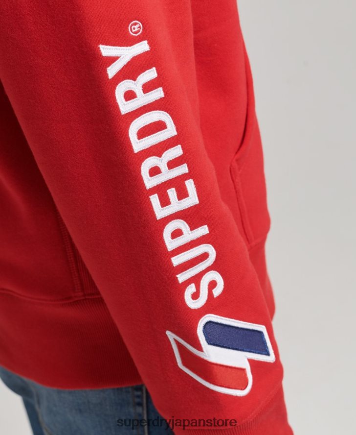 アップリケパーカー 男性 Superdry 衣類 赤 2J62PZ655