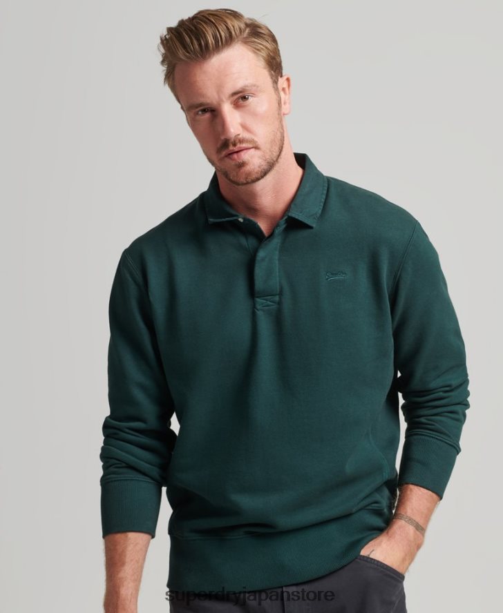 オーバーダイ ラグビー スウェットシャツ 男性 Superdry 衣類 緑 2J62PZ657
