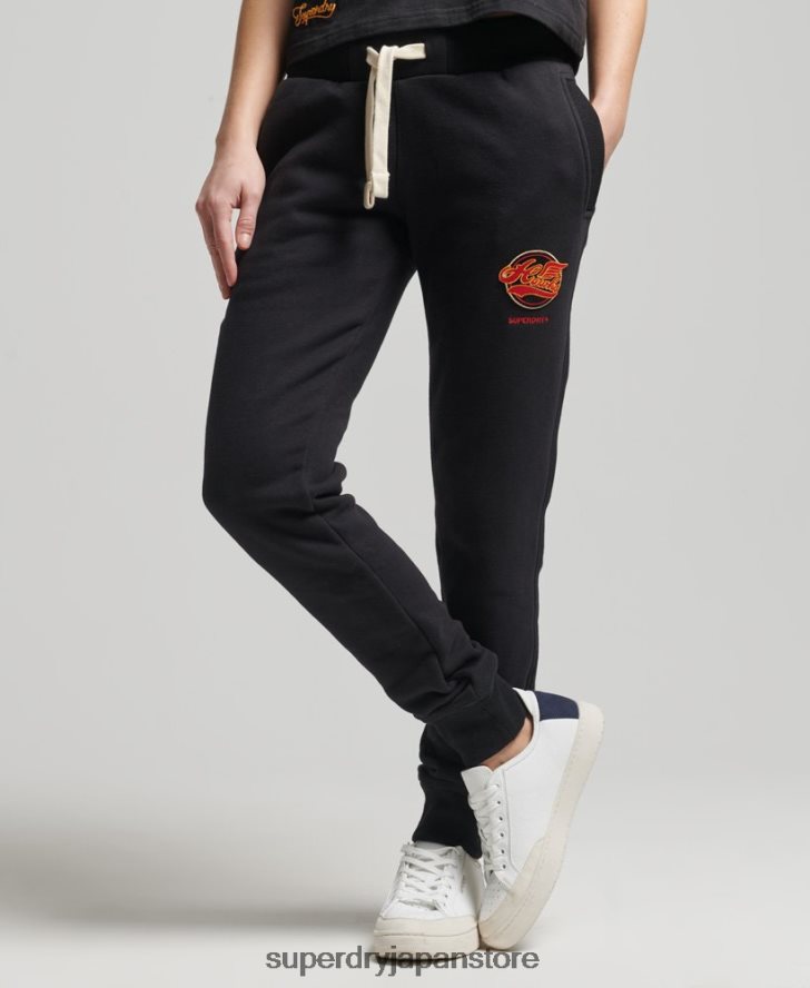 ヴィンテージカレッジジョガー 女性 Superdry 衣類 黒 2J62PZ6571