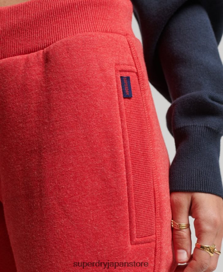 オーガニックコットン ヴィンテージロゴ刺繍ジョガーパンツ 女性 Superdry 衣類 赤 2J62PZ6579