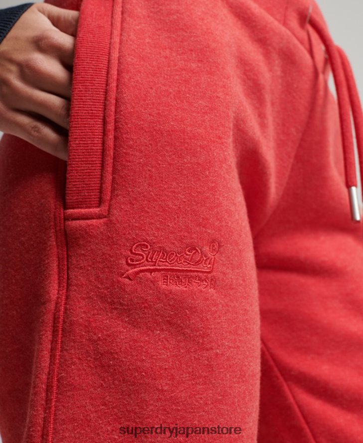 オーガニックコットン ヴィンテージロゴ刺繍ジョガーパンツ 女性 Superdry 衣類 赤 2J62PZ6579