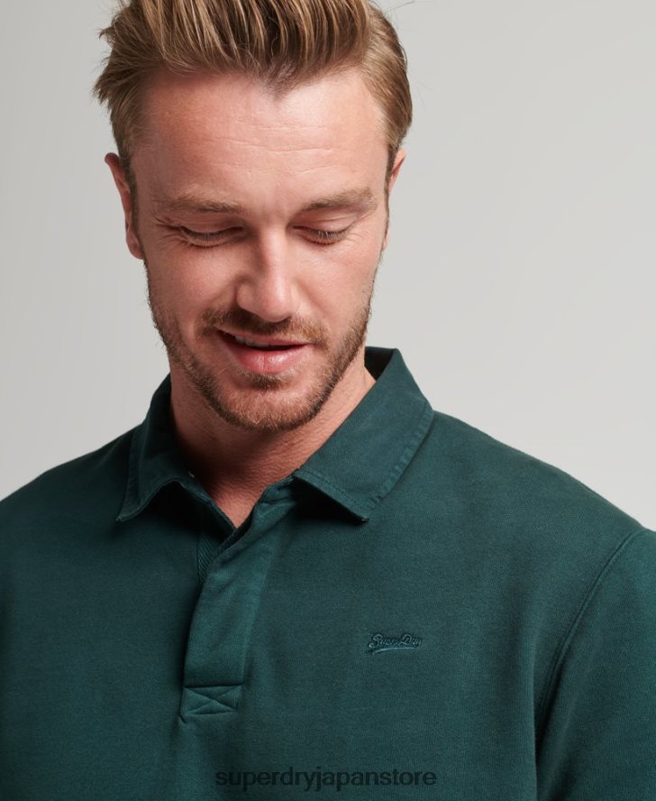 オーバーダイ ラグビー スウェットシャツ 男性 Superdry 衣類 緑 2J62PZ657