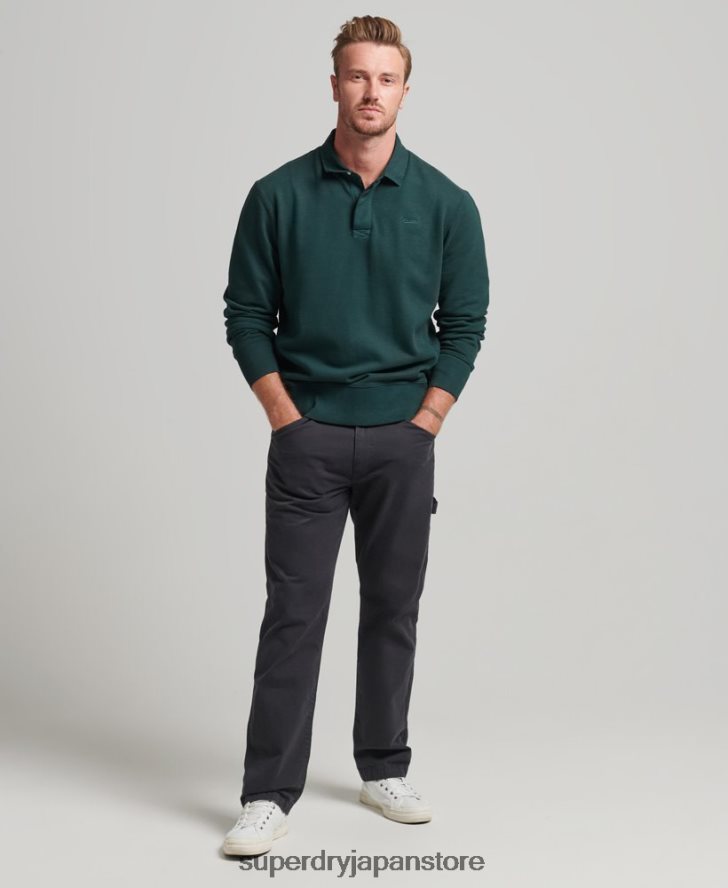 オーバーダイ ラグビー スウェットシャツ 男性 Superdry 衣類 緑 2J62PZ657