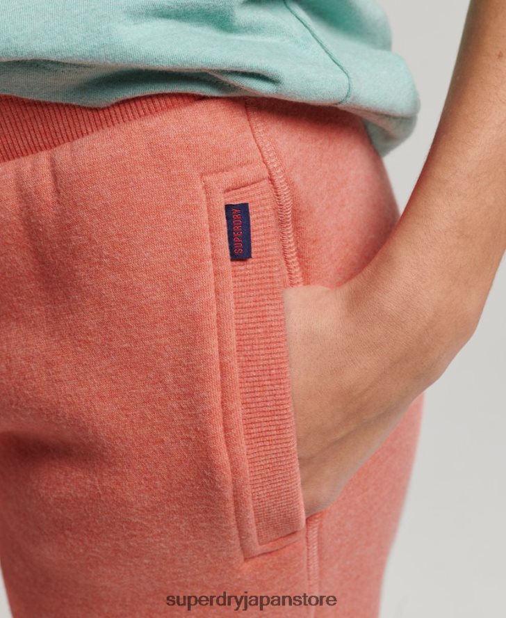 オーガニックコットン ヴィンテージロゴ刺繍ジョガーパンツ 女性 Superdry 衣類 コーラル 2J62PZ6580