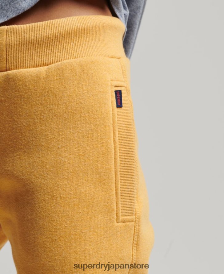 オーガニックコットン ヴィンテージロゴ刺繍ジョガーパンツ 女性 Superdry 衣類 黄色 2J62PZ6582