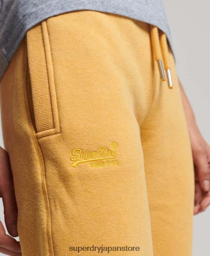 オーガニックコットン ヴィンテージロゴ刺繍ジョガーパンツ 女性 Superdry 衣類 黄色 2J62PZ6582
