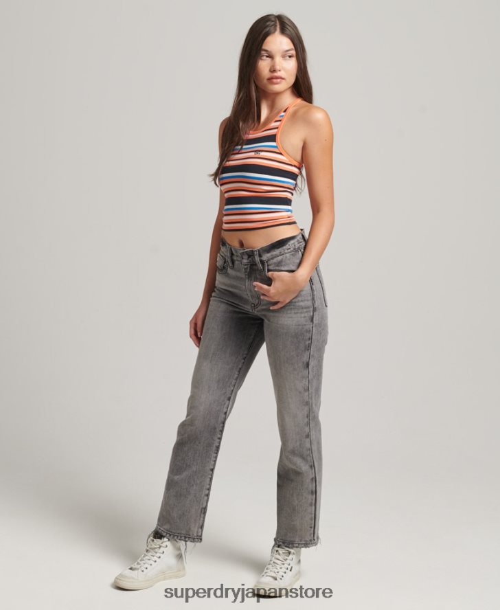 ヴィンテージカリストライプベスト 女性 Superdry 衣類 オレンジ 2J62PZ6586