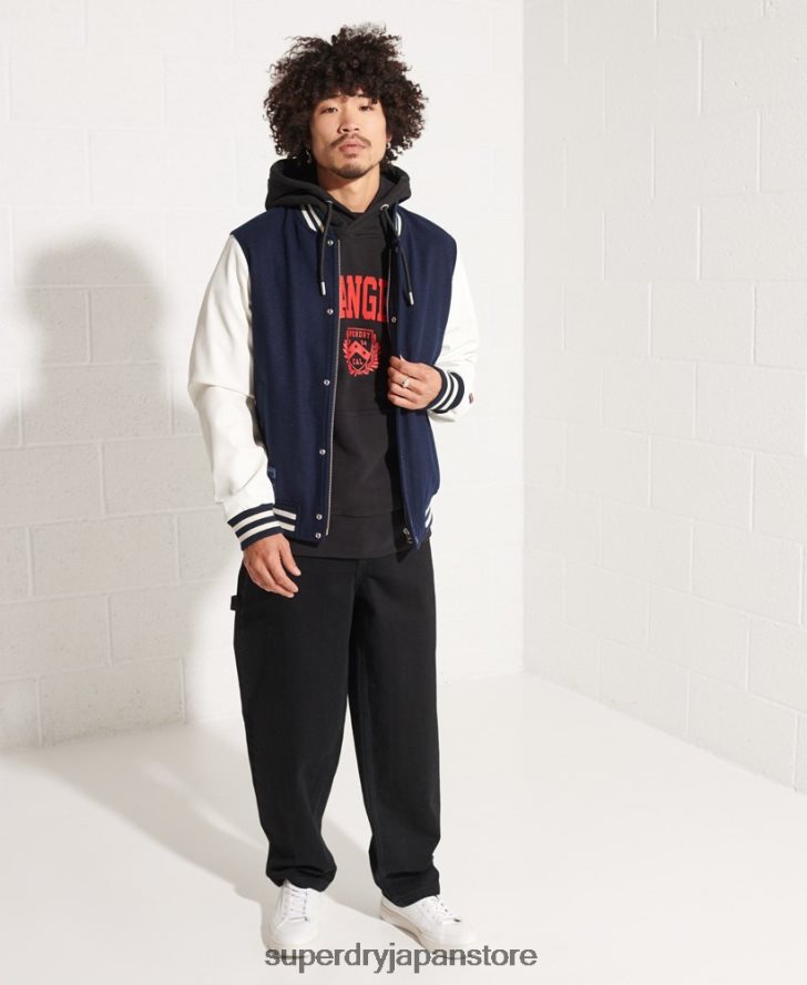 シティカレッジパーカー 男性 Superdry 衣類 黒 2J62PZ658