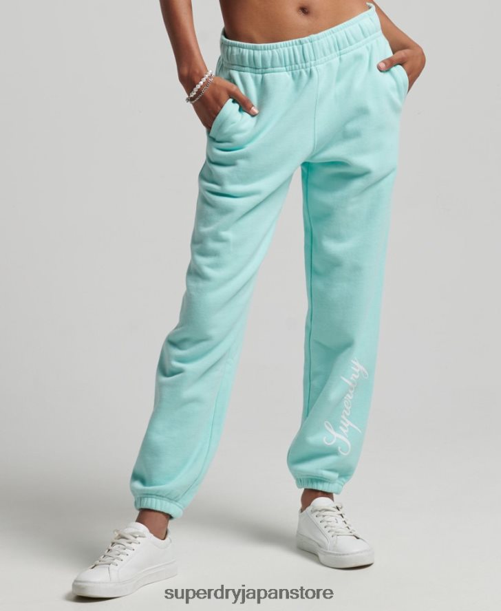 スクリプトグラフィックボーイフレンドジョガー 女性 Superdry 衣類 青 2J62PZ6591