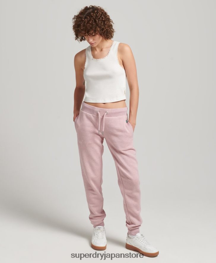 オーガニックコットン エッセンシャルロゴ ジョガー 女性 Superdry 衣類 ピンク 2J62PZ6597