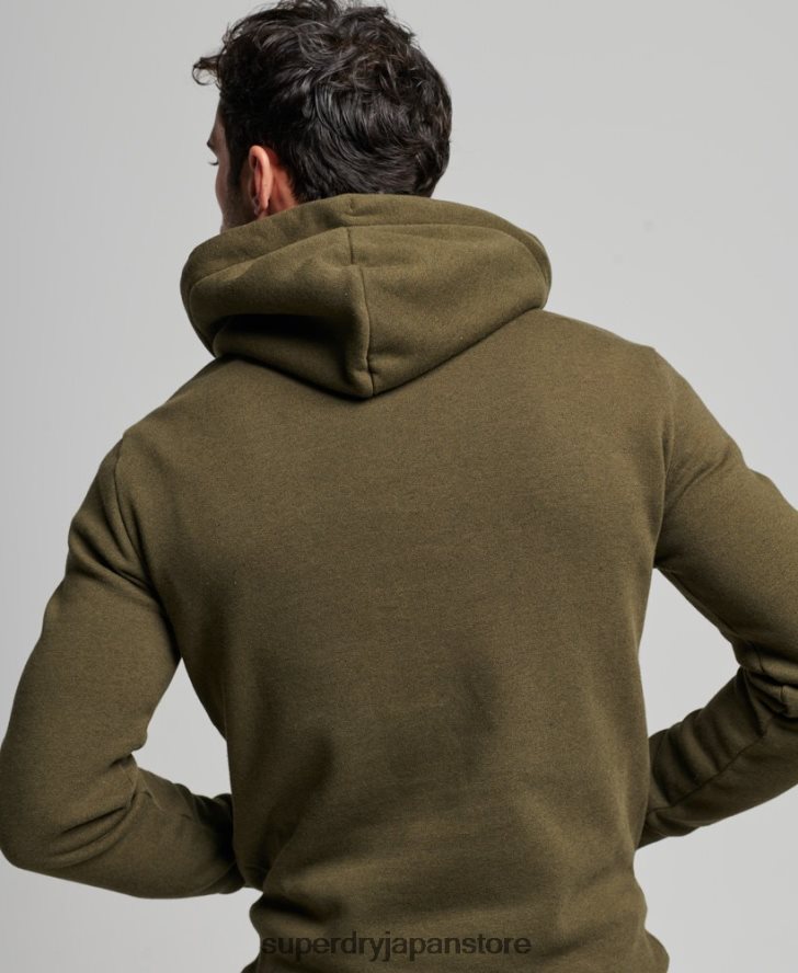 ヴィンテージコアロゴクラシックパーカー 男性 Superdry 衣類 緑 2J62PZ659