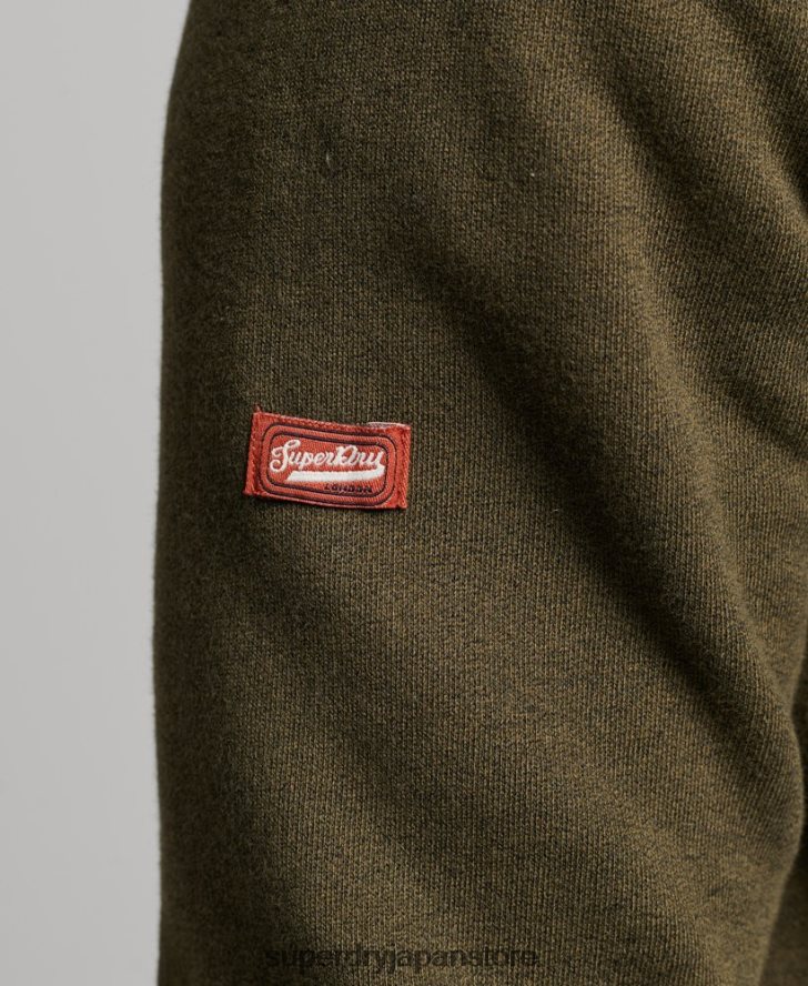 ヴィンテージコアロゴクラシックパーカー 男性 Superdry 衣類 緑 2J62PZ659