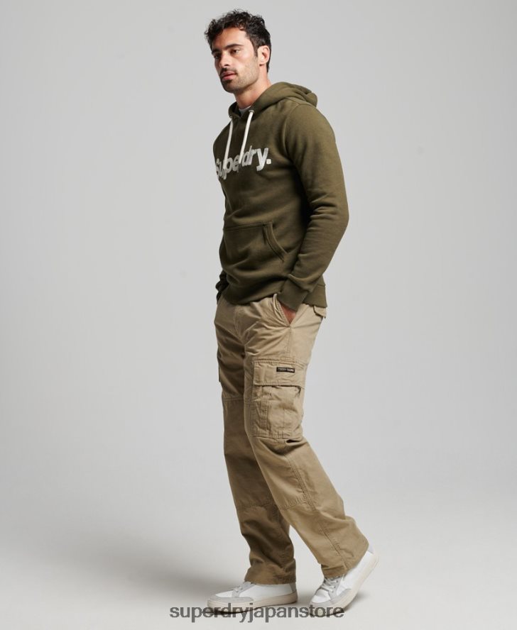 ヴィンテージコアロゴクラシックパーカー 男性 Superdry 衣類 緑 2J62PZ659
