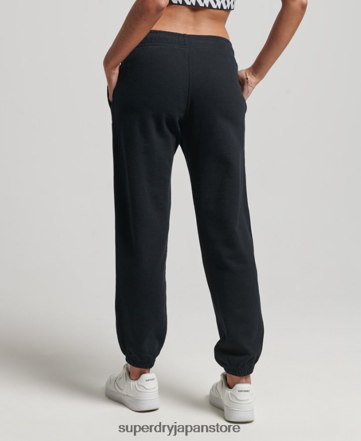 ヘリテージ ボーイフレンド エンブロイダリー ジョガー 女性 Superdry 衣類 黒 2J62PZ6602