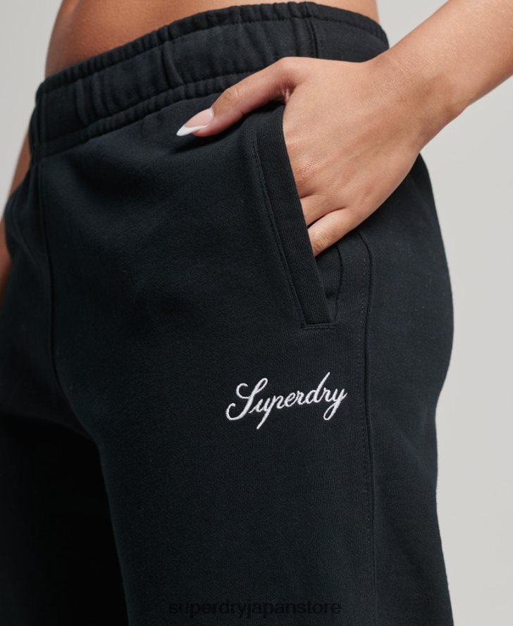ヘリテージ ボーイフレンド エンブロイダリー ジョガー 女性 Superdry 衣類 黒 2J62PZ6602