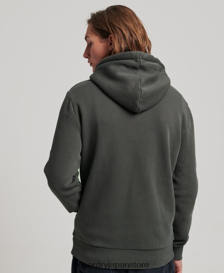 ヴィンテージロゴネオンパーカー 男性 Superdry 衣類 濃い灰色 2J62PZ660
