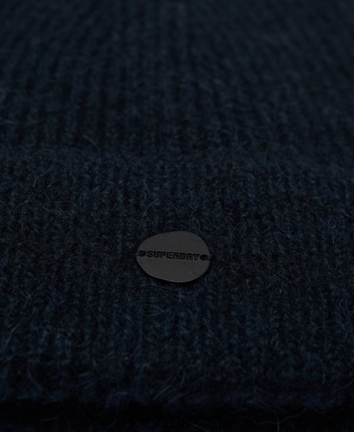 豪華なビーニー帽 女性 Superdry アクセサリー 海軍 2J62PZ6612