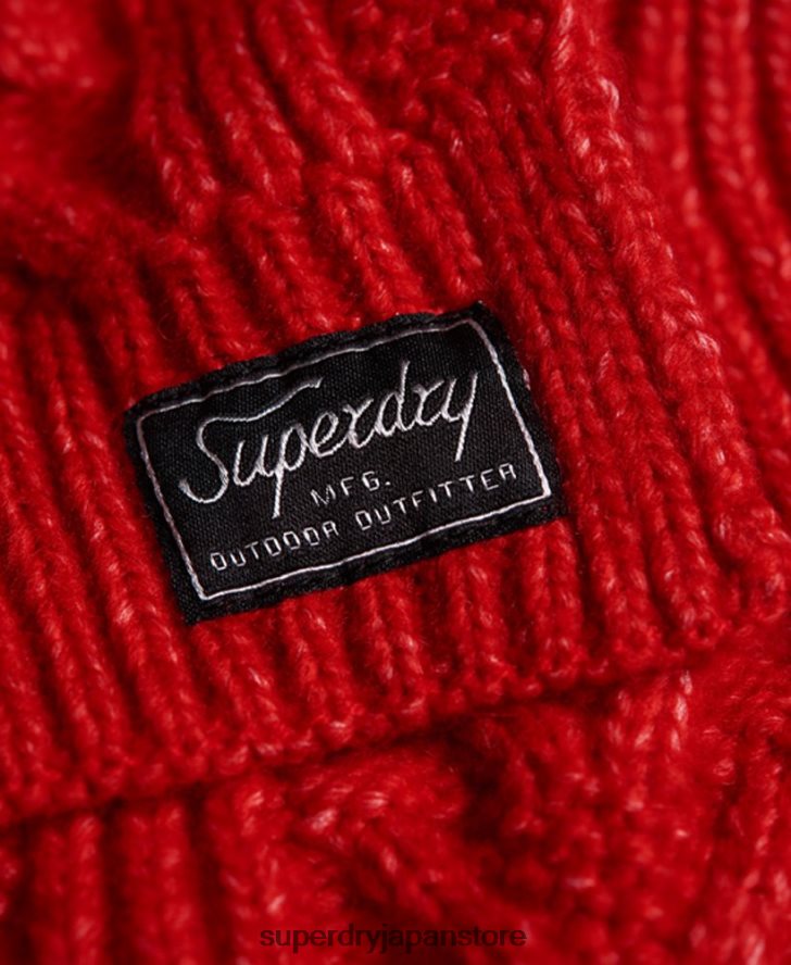 ケーブルラックススカーフ 女性 Superdry アクセサリー 赤 2J62PZ6618