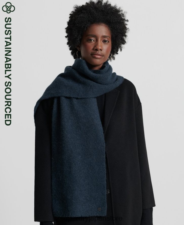 豪華なスカーフ 女性 Superdry アクセサリー 海軍 2J62PZ6620