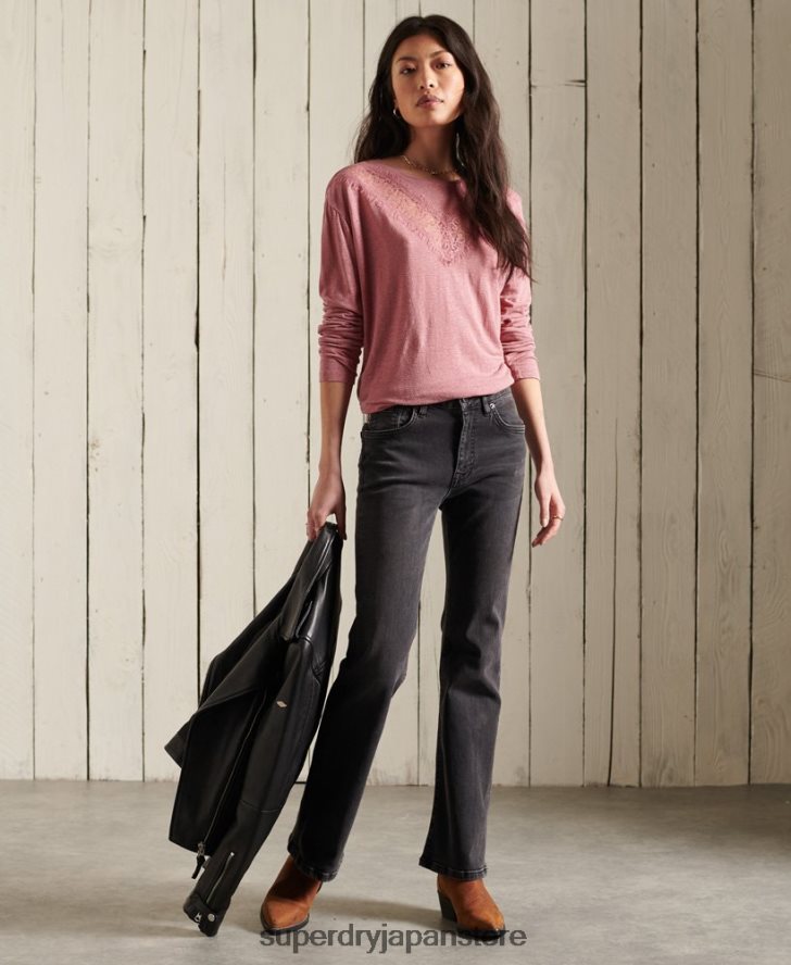シェブロンレーストップ 女性 Superdry 衣類 ピンク 2J62PZ6623