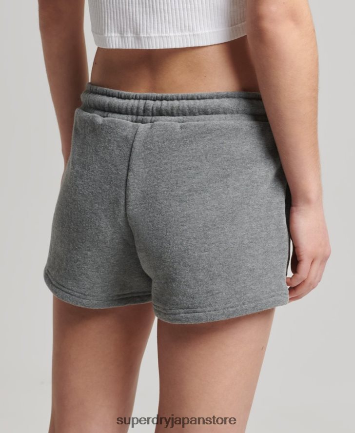 オーガニックコットン ヴィンテージロゴ ジャージー ショーツ 女性 Superdry 衣類 グレー 2J62PZ6624