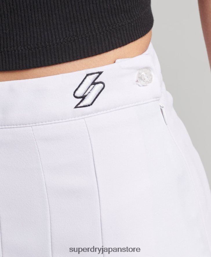 コードエッセンシャルテニススカート 女性 Superdry 衣類 白 2J62PZ6631