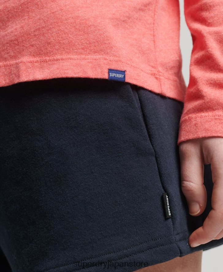 オーガニックコットンのヴィンテージロゴ刺繍トップス 女性 Superdry 衣類 コーラル 2J62PZ6632