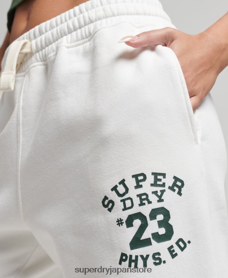 ヴィンテージカレッジジョガー 女性 Superdry 衣類 クリーム 2J62PZ6633