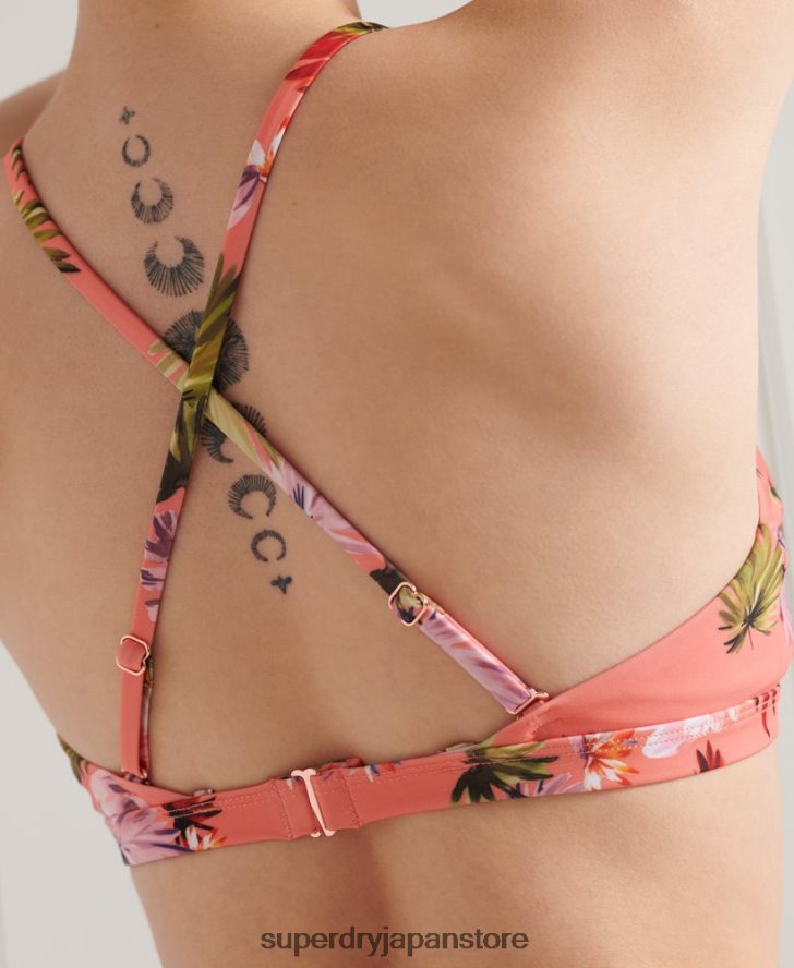 サーフトップビキニ 女性 Superdry 衣類 ピンク 2J62PZ6637