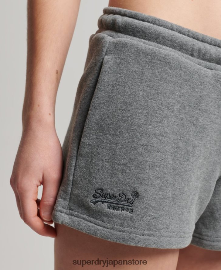 オーガニックコットン ヴィンテージロゴ ジャージー ショーツ 女性 Superdry 衣類 グレー 2J62PZ6639