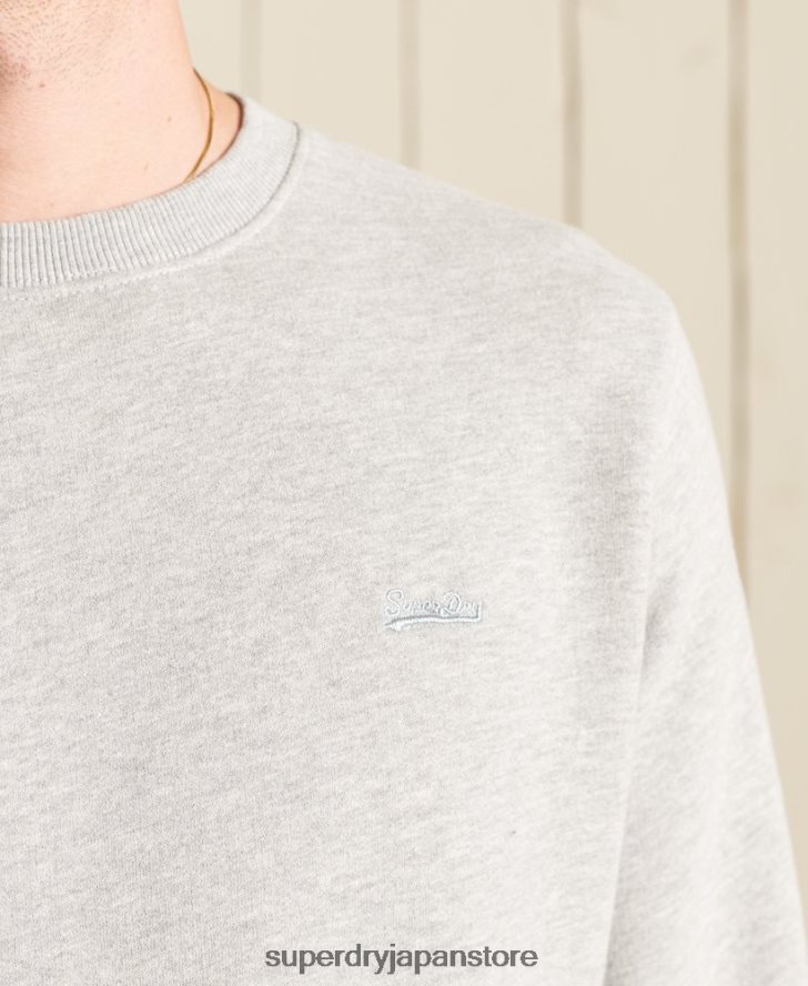 オーガニックコットン ヴィンテージロゴ クルースウェットシャツ 男性 Superdry 衣類 グレー 2J62PZ663