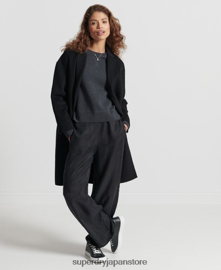 エッセンシャル オーガニックコットン クルージャンパー 女性 Superdry 衣類 黒 2J62PZ6642