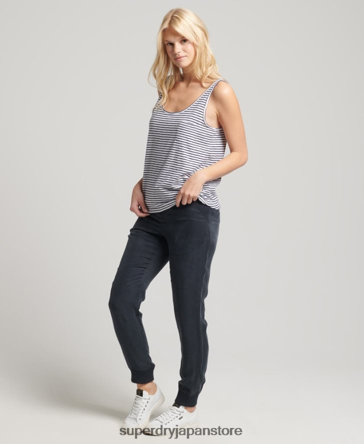 オーガニックコットンスタジオのポケットタンクトップ 女性 Superdry 衣類 海軍 2J62PZ6647