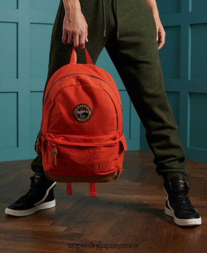 ワックスキャンバス モンタナ リュックサック 女性 Superdry アクセサリー オレンジ 2J62PZ6667