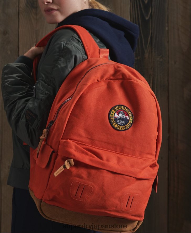 ワックスキャンバス モンタナ リュックサック 女性 Superdry アクセサリー オレンジ 2J62PZ6667