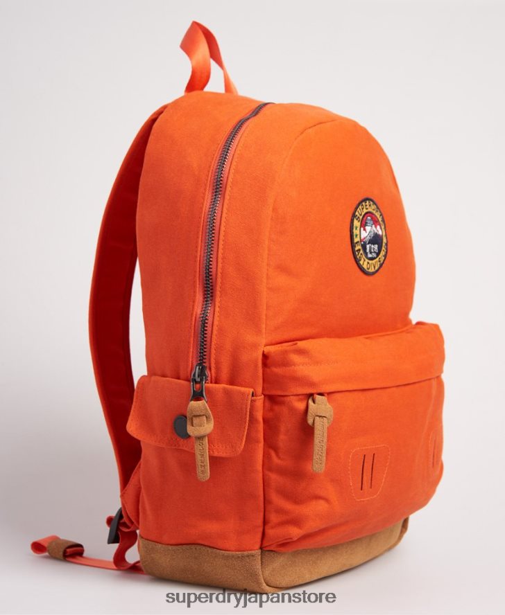 ワックスキャンバス モンタナ リュックサック 女性 Superdry アクセサリー オレンジ 2J62PZ6667