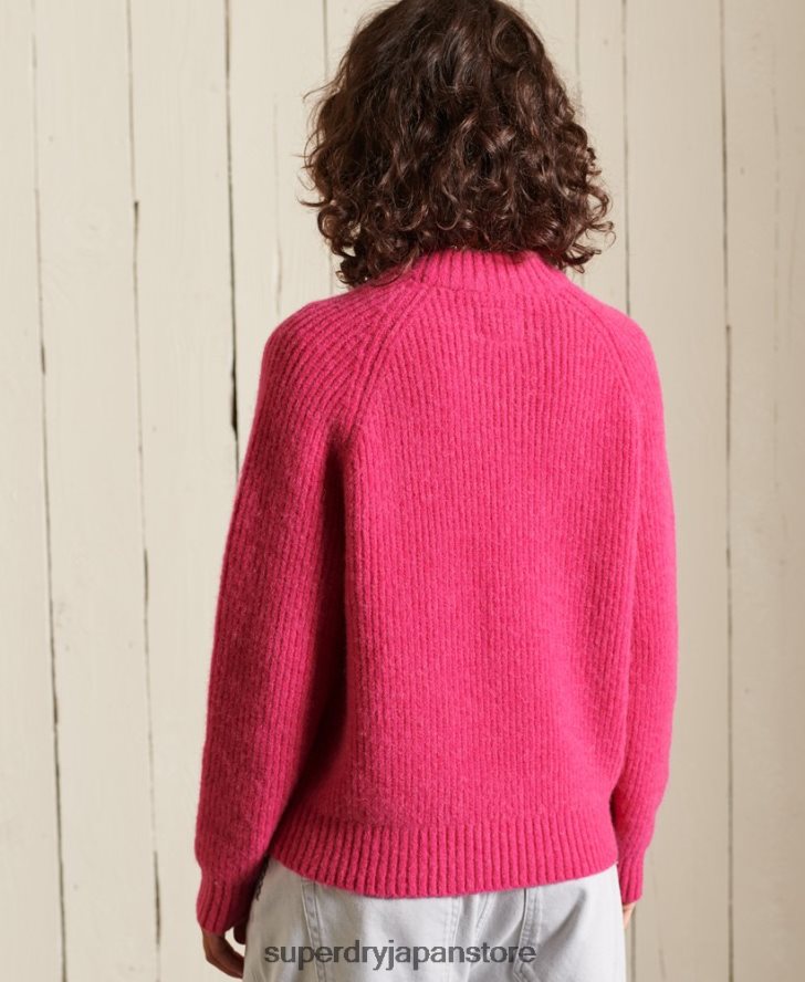 アルパカブレンド クルーセーター 女性 Superdry 衣類 ピンク 2J62PZ6670