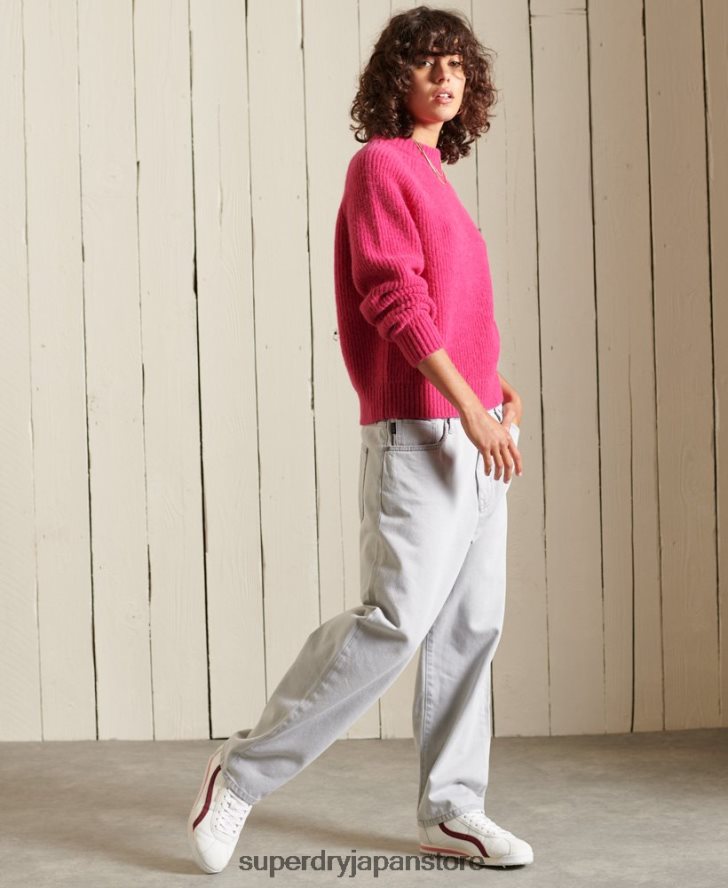 アルパカブレンド クルーセーター 女性 Superdry 衣類 ピンク 2J62PZ6670