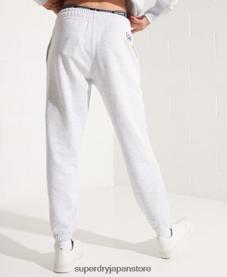 オーガニックコットン コード エッセンシャル ジョガーパンツ 女性 Superdry 衣類 ライトグレー 2J62PZ6682