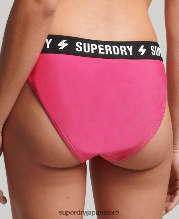 伸縮性のあるリサイクルビキニブリーフ 女性 Superdry 衣類 ピンク 2J62PZ6697