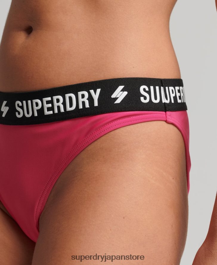 伸縮性のあるリサイクルビキニブリーフ 女性 Superdry 衣類 ピンク 2J62PZ6697