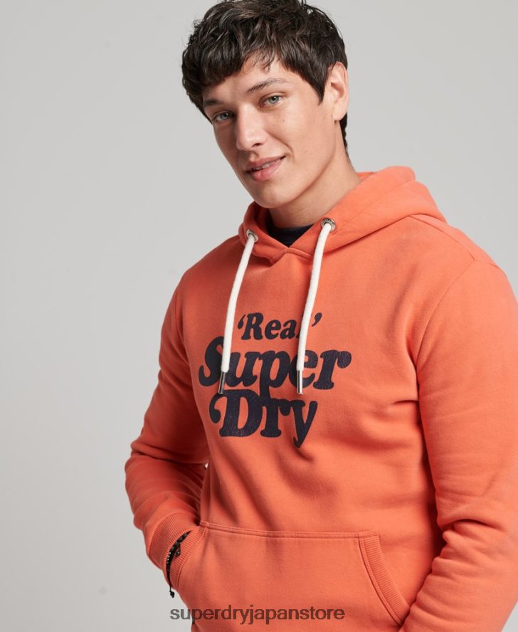 ヴィンテージクーパークラシックパーカー 男性 Superdry 衣類 コーラル 2J62PZ670