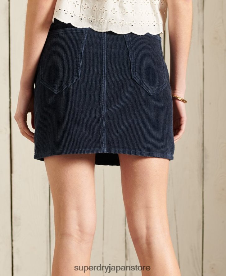 コードミニスカート 女性 Superdry 衣類 海軍 2J62PZ6702