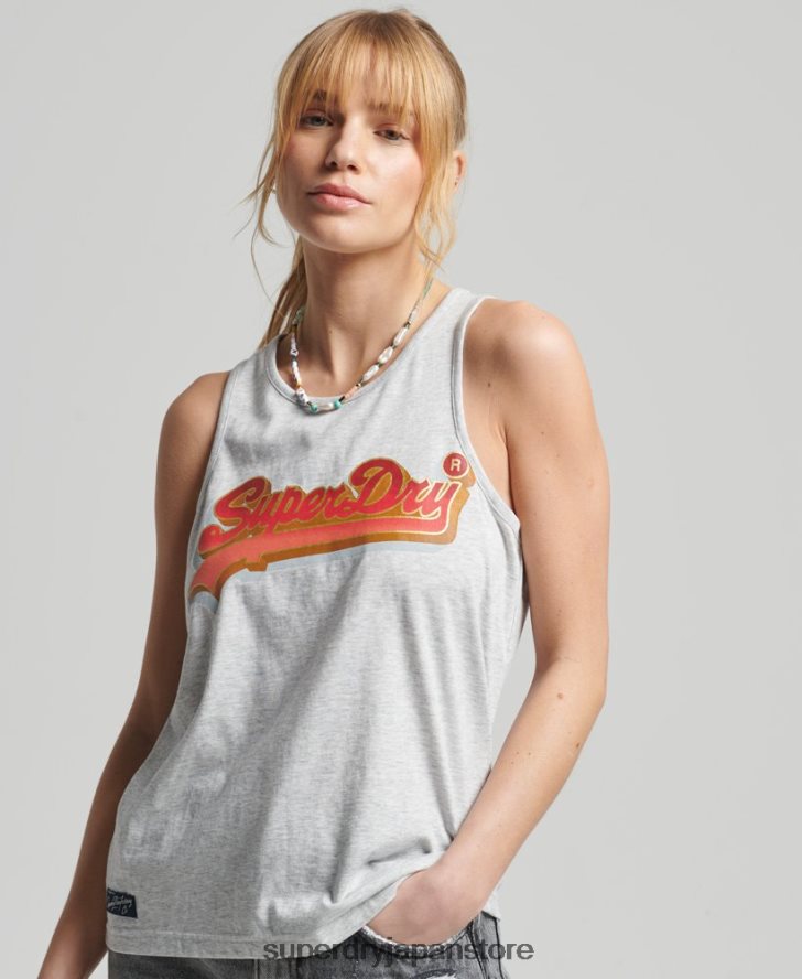 ヴィンテージロゴのシーズンベスト 女性 Superdry 衣類 ライトグレー 2J62PZ6703