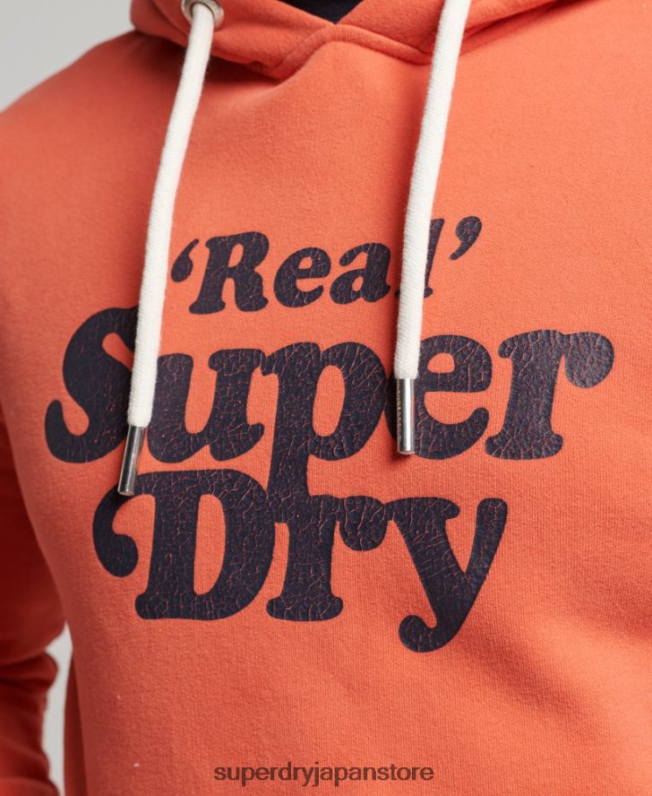 ヴィンテージクーパークラシックパーカー 男性 Superdry 衣類 コーラル 2J62PZ670